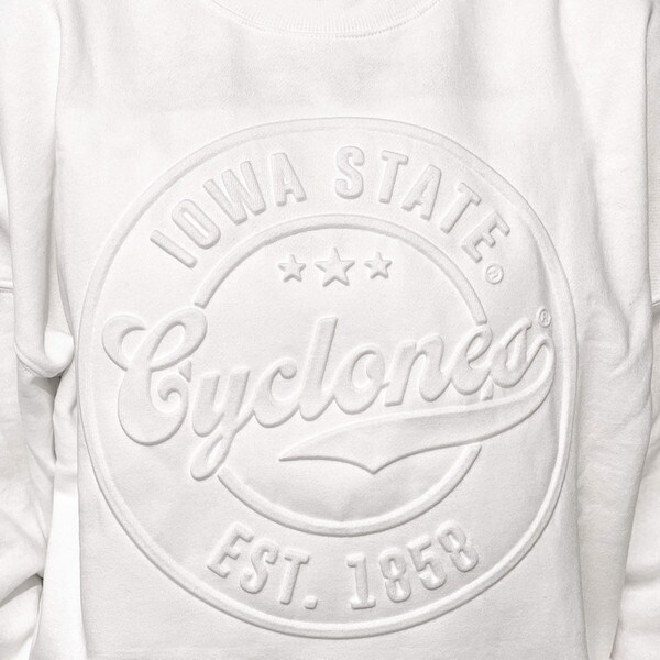 Gameday Social Women's Iowa State Cyclones White Crewneck